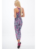 Colorful sports leggings in geometric shapes / mint H0010 - Online store - Boutique